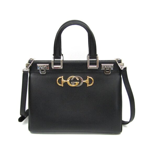 GUCCI Black Leather Shoulder Bag - Picture 1 of 13